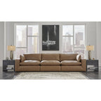 Signature Design by Ashley Emilia Caramel 3-Piece Sofa - 143 W x 43 D x 36 H