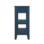 Tavolo console rustico a 2 cassetti, color espresso / marrone / blu marino / bianco antico, montaggio da 1 persona