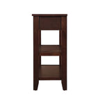 Tavolo console rustico a 2 cassetti, color espresso / marrone / blu marino / bianco antico, montaggio da 1 persona