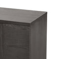 Credenza in legno con ripiani regolabili e maniglie dorate – Tortora / Blu Antico / Nero