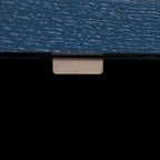 Credenza in legno con ripiani regolabili e maniglie dorate – Tortora / Blu Antico / Nero