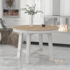 Tavolo da pranzo rotondo allungabile con prolunga, 4–6 posti | Legno Naturale / Espresso