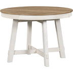 Tavolo da pranzo rotondo allungabile con prolunga, 4–6 posti | Legno Naturale / Espresso