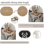 Tavolo da pranzo rotondo allungabile con prolunga, 4–6 posti | Legno Naturale / Espresso