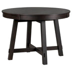Tavolo da pranzo rotondo allungabile con prolunga, 4–6 posti | Legno Naturale / Espresso