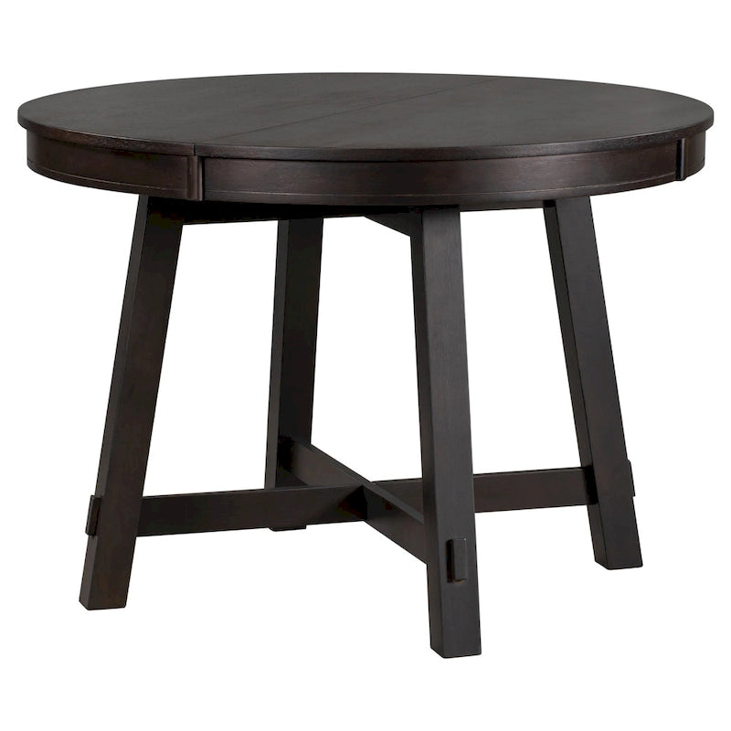 Tavolo da pranzo rotondo allungabile con prolunga, 4–6 posti | Legno Naturale / Espresso