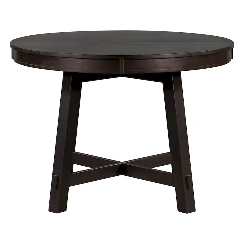 Tavolo da pranzo rotondo allungabile con prolunga, 4–6 posti | Legno Naturale / Espresso