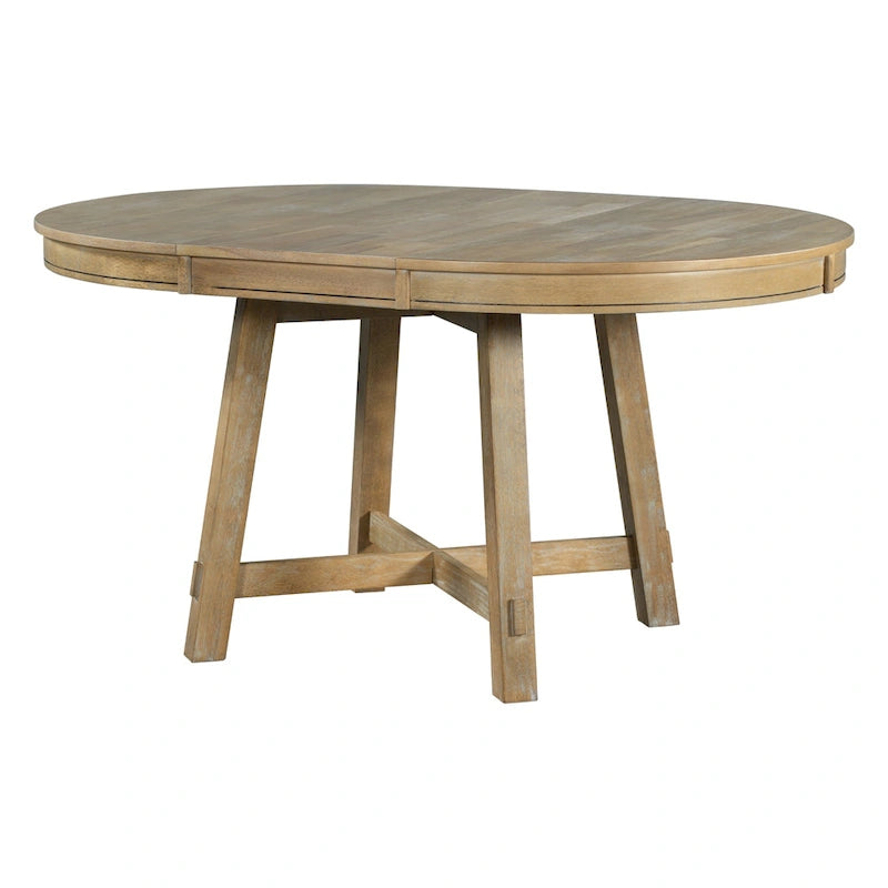 Tavolo da pranzo rotondo allungabile con prolunga, 4–6 posti | Legno Naturale / Espresso