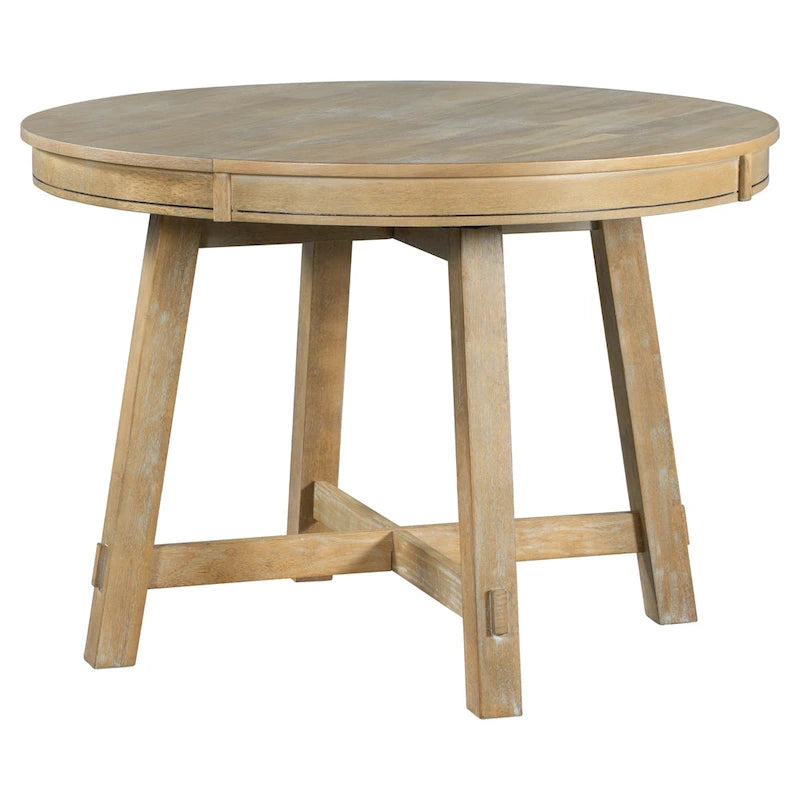 Tavolo da pranzo rotondo allungabile con prolunga, 4–6 posti | Legno Naturale / Espresso