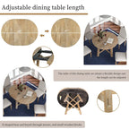 Tavolo da pranzo rotondo allungabile con prolunga, 4–6 posti | Legno Naturale / Espresso
