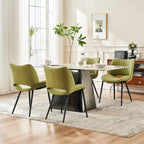 Sedie da Pranzo Set da 2 | Ecopelle Imbottita | Struttura in Metallo | 10 Colori