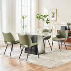 Sedie da Pranzo Set da 2 | Ecopelle Imbottita | Struttura in Metallo | 10 Colori