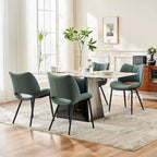 Sedie da Pranzo Set da 2 | Ecopelle Imbottita | Struttura in Metallo | 10 Colori