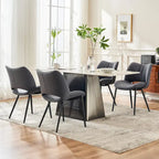 Sedie da Pranzo Set da 2 | Ecopelle Imbottita | Struttura in Metallo | 10 Colori