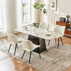 Sedie da Pranzo Set da 2 | Ecopelle Imbottita | Struttura in Metallo | 10 Colori