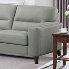 Divano sezionale a 2 posti a L con chaise longue, grigio argento