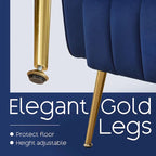 Poltrona d'accento in velluto con schienale ad ali, seduta singola – Giallo / Beige / Nero / Blu marino / Verde acqua