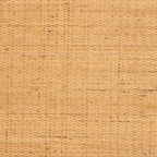 Tavolino da caffè rotondo in rattan color miele chiaro con ripiano aperto, 1 pezzo