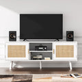 Mid-Century Modern TV Stand For TVs Up To 75  Entertainment Center Media Console