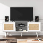 Mid-Century Modern TV Stand For TVs Up To 75  Entertainment Center Media Console