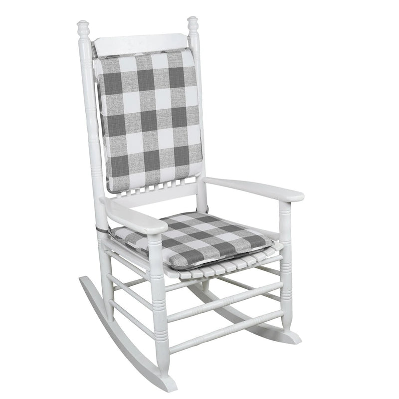 Set di cuscini multicolore per sedia a dondolo da interno/esterno (seduta + schienale), montaggio per 1 persona
