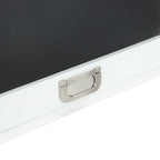 Scrivania a muro pieghevole bianca con lavagna, armadietto e porte USB – 1 persona